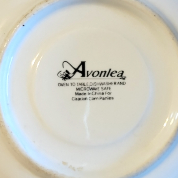 1 Vtg Cup & Saucer Avonlea Blue/Pink Flower - Picture 8 of 8